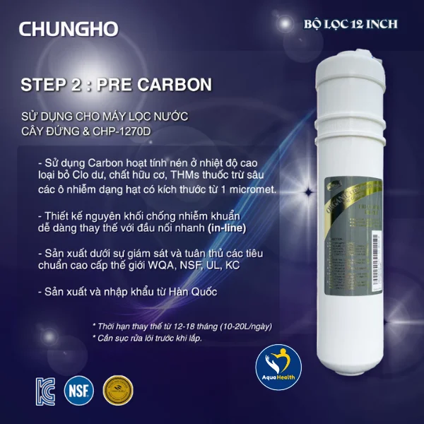 lõi lọc nước ChungHo Ambient CHP-1270D - lõi lọc pre carbon