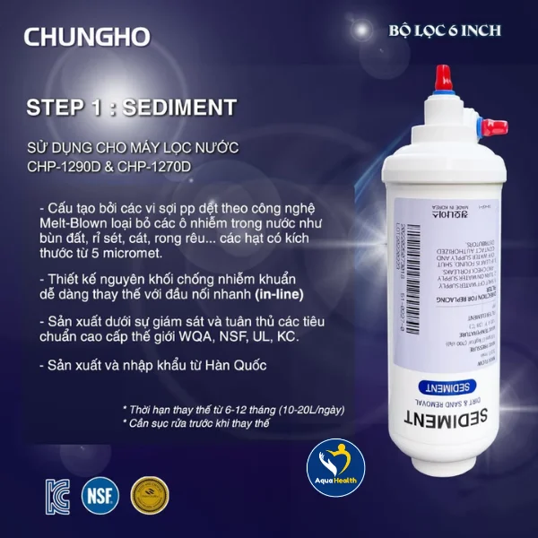lõi lọc nước ChungHo Ambient CHP-1270D - lõi lọc sediment