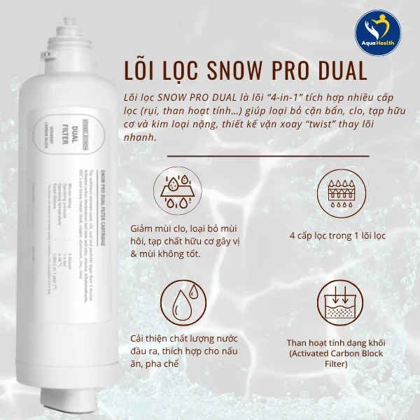 Lõi lọc Snow Pro Dual – Hệ thống lõi lọc 4 in 1