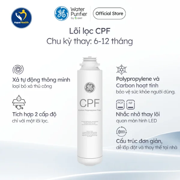 Lõi lọc nước GE B04 - Lõi CPF tăng độ tinh khiết cho nước