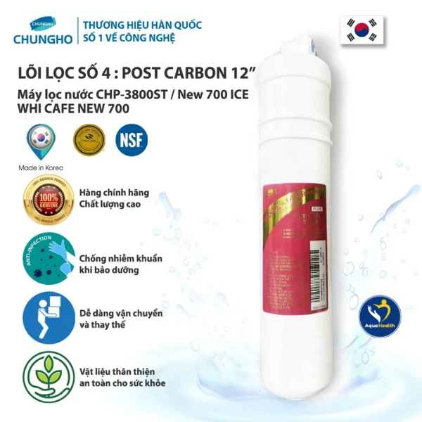 lõi lọc nước ChungHo WHI Cafe 700 - lõi số 4 post carbon