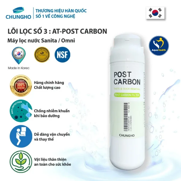 lõi lọc nước ChungHo Sanita/Sanita Ice - Lõi Post Carbon