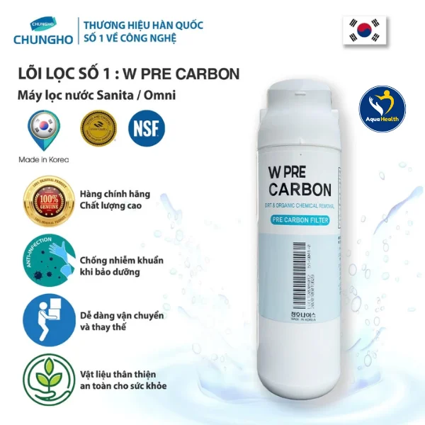 lõi lọc nước ChungHo Sanita/Sanita Ice - Lõi Pre Carbon