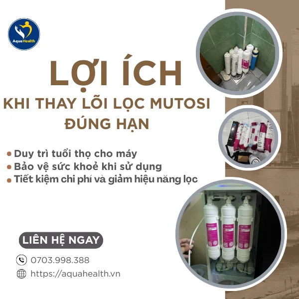 Lợi ích khi thay lõi lọc Mutosi đúng hạn