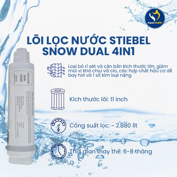 Lõi lọc nước Stiebel Snow Dual 4in1