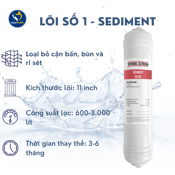 Lõi lọc nước Stiebel Eltron Could - Lõi số 1: Sediment