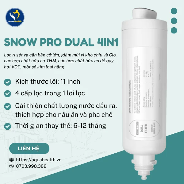 Lõi lọc nước Stiebel Snow Pro - Lõi Snow Pro Dual 4in1