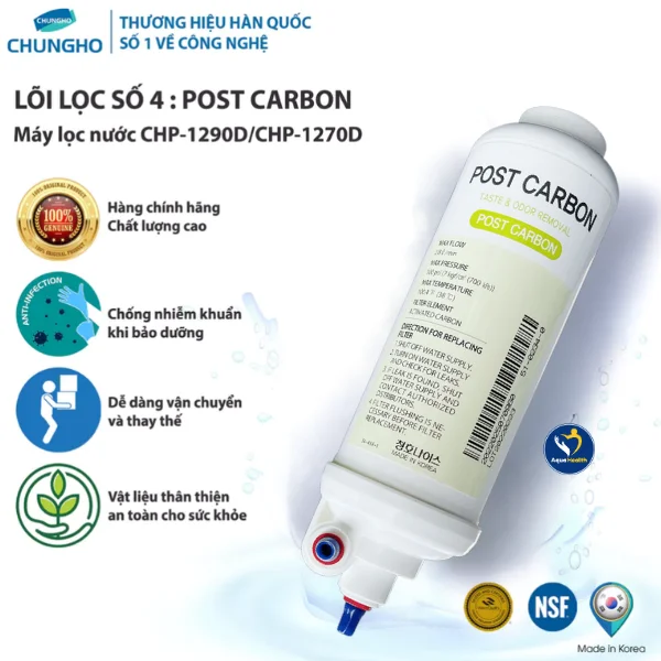 lõi lọc nước ChungHo Iguassu 500 Plus- Lõi số 4: Post Carbon
