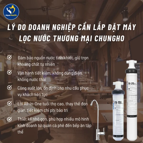 máy lọc nước thương mại chungho- Lý do các doanh nghiệp cần lắp đặt máy lọc nước thương mại ChungHo?