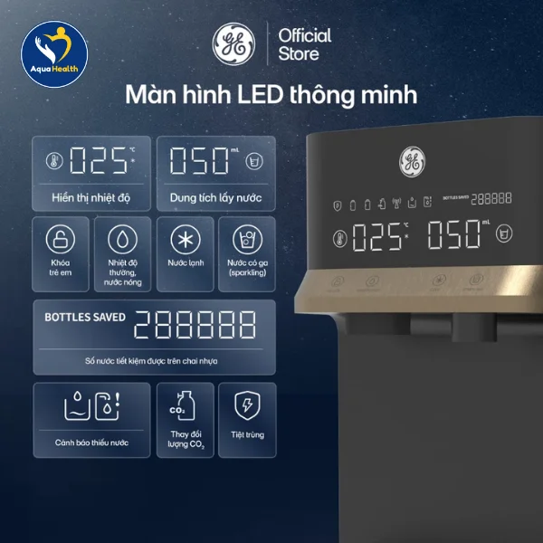Lõi lọc nước GE CTS20 - Màn hình LED thông minh hiển thị thời gian thay lõi