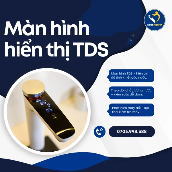 Màn hình hiển thị TDS trên máy lọc nước RO Philips AUT7005/97