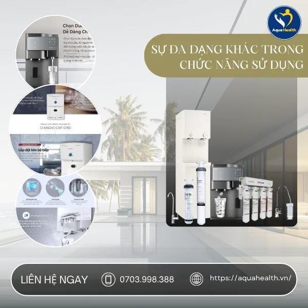 review máy lọc nước ChungHo - đa dạng các tính năng khác nhau