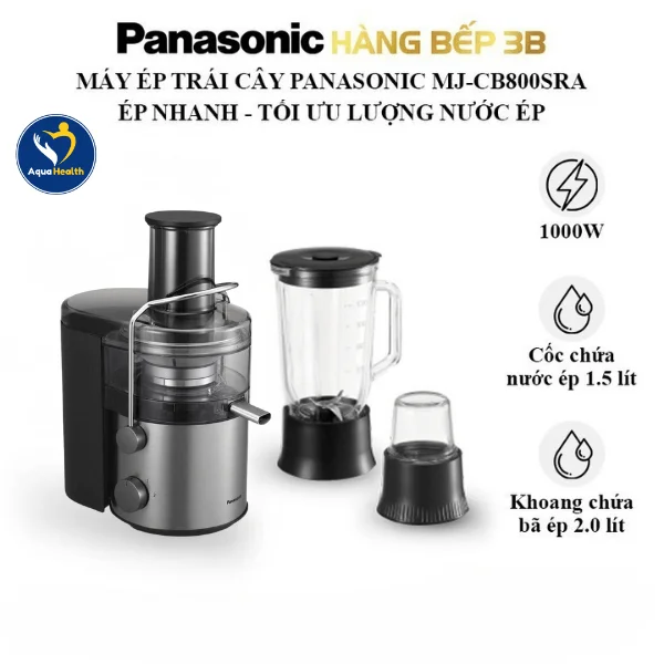 Máy Ép Trái Cây Panasonic MJ-CB800SRA Đa Năng, Nhỏ Gọn
