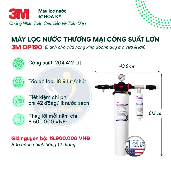 công nghệ lọc làm mềm và giữ khoáng 3M- máy lọc nước thương mại công suất lớn