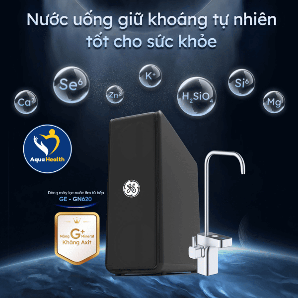 Máy lọc nước GE GN620 âm tủ bếp- Giữ khoáng tự nhiên, tốt cho sức khỏe