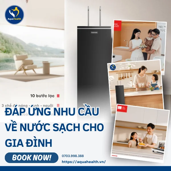Máy lọc nước nóng lạnh Toshiba TWP-WA2SVN(K) - Đáp ứng mọi nhu cầu về nước sạch cho gia đình
