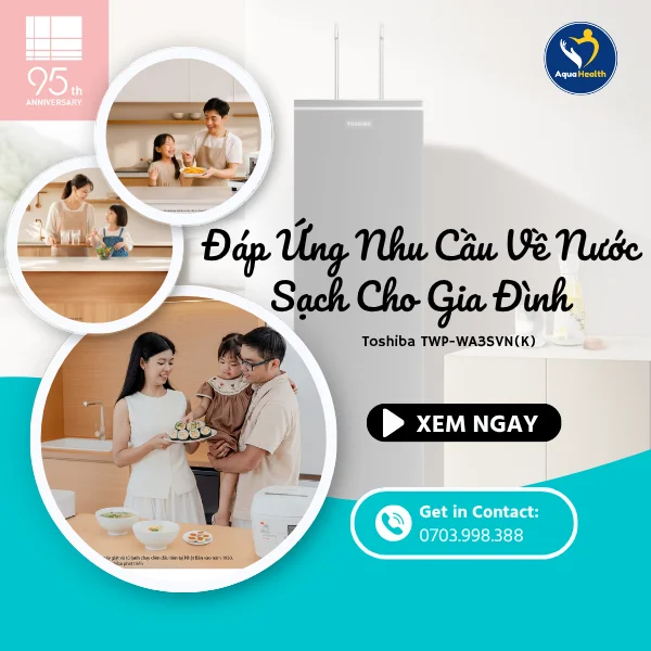 Máy lọc nước nóng lạnh Toshiba TWP-WA3SVN(K) - Đáp ứng mọi nhu cầu nước sạch cho gia đình