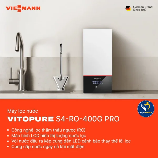 Máy lọc nước âm tủ bếp Vitopure S4-RO-400G Pro