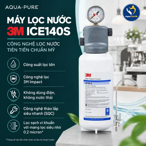 Máy lọc nước 3M ICE140S- Công nghệ lọc nước tiên tiến chuẩn Mỹ