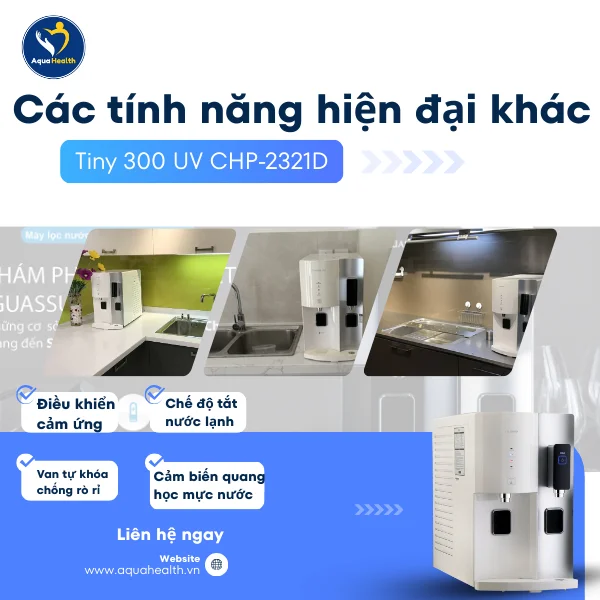 Máy Lọc Nước Chungho Tiny 300 UV CHP-2321D, các tính năng hiện đại khác