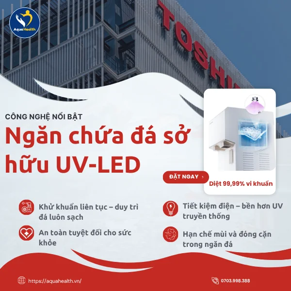 Máy lọc nước làm đá Toshiba TWP-IW2469SVN(W) - Công nghệ diệt khuẩn UV LED