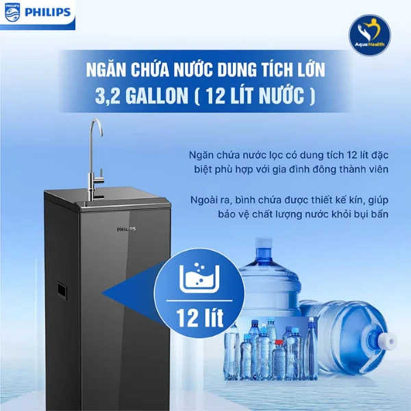 Máy lọc nước tủ đứng RO Philips ADD8911/74 với ngăn chứa nước dung tích lớn