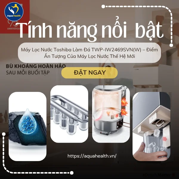 Những tính năng nổi bật của máy lọc làm đá nước Toshiba Toshiba TWP-IW2469SVN(W)