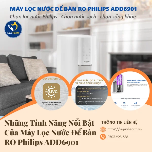 Những tính năng nổi bật của máy lọc nước để bàn RO Philips ADD6901