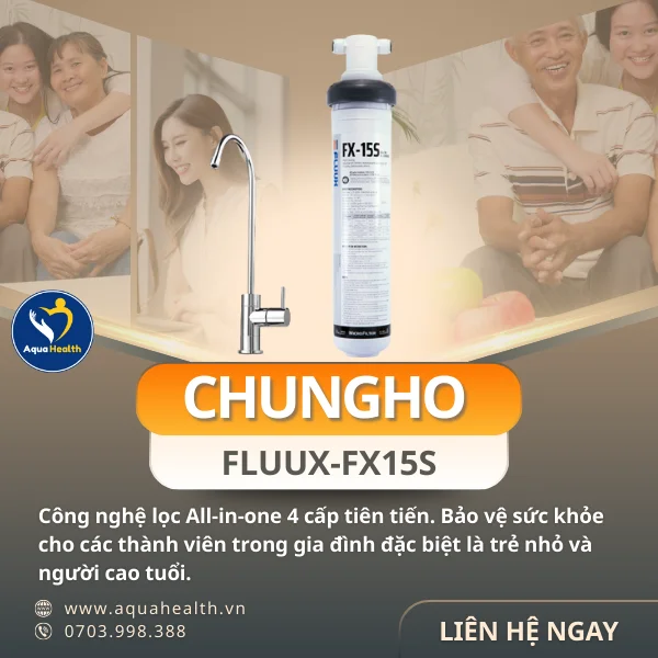 máy lọc nước ChungHo FLUUX FX15S - Nước sạch tinh khiết, an cho cho cả gia đình