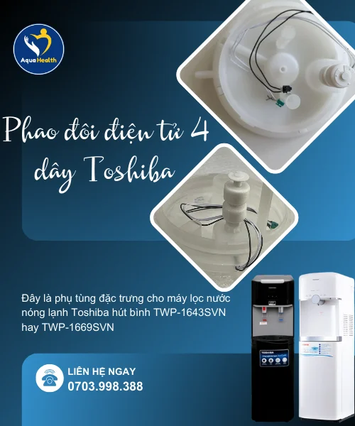 Linh kiện máy lọc nước Toshiba-Phao đôi điện tử 4 dây Toshiba