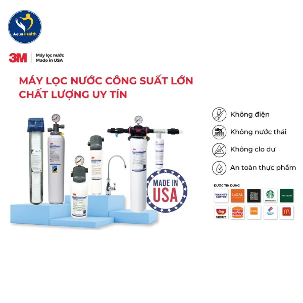 công nghệ lọc làm mềm và giữ khoáng 3M- không sử dụng điện và không nước thải