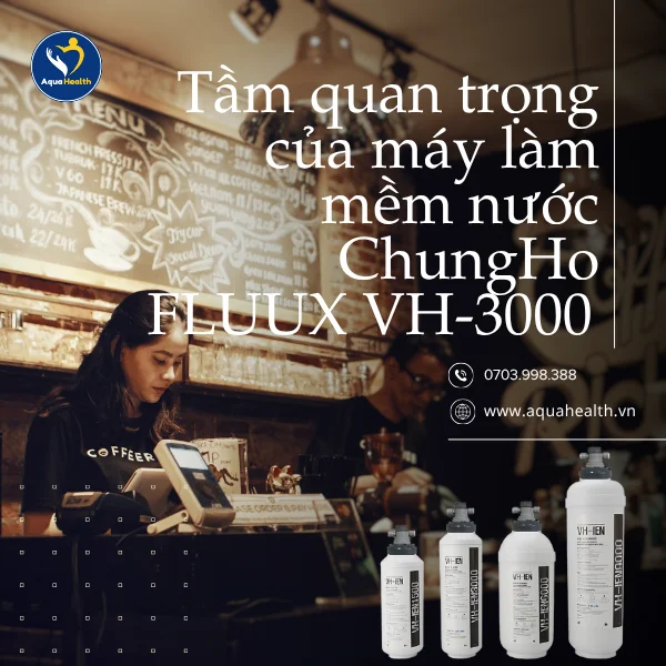 tầm quan trọng của máy làm mềm nước ChungHo Fluux VH-IEN 3000 