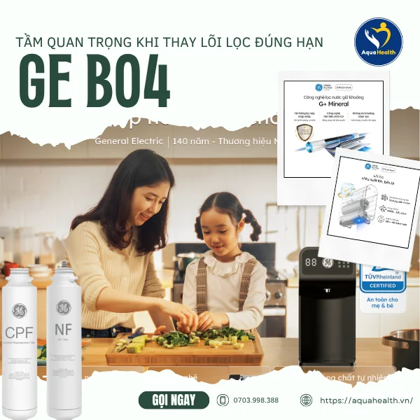 Lõi lọc nước GE B04 - Tầm quan trọng khi thay lõi lọc đúng hạn