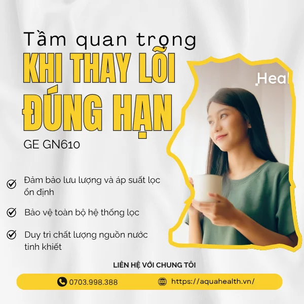 Lõi lọc nước GE GN610 - Tầm quan trọng khi thay lõi lọc nước đúng hạn