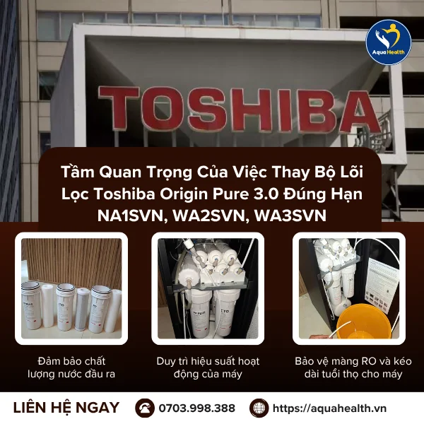 Tầm quan trọng khi thay bộ lõi lọc nước Toshiba TWP-NA1SVN(K) đúng hạn