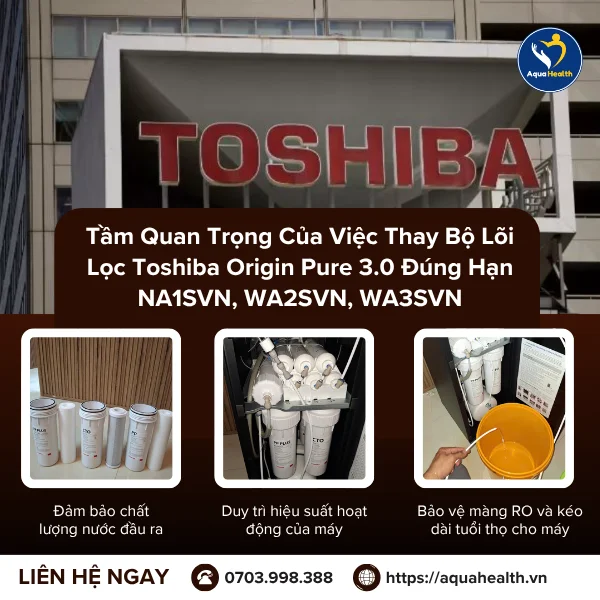 Tầm quan trọng khi thay bộ lõi lọc nước Toshiba TWP-WA2SVN(K) đúng hạn
