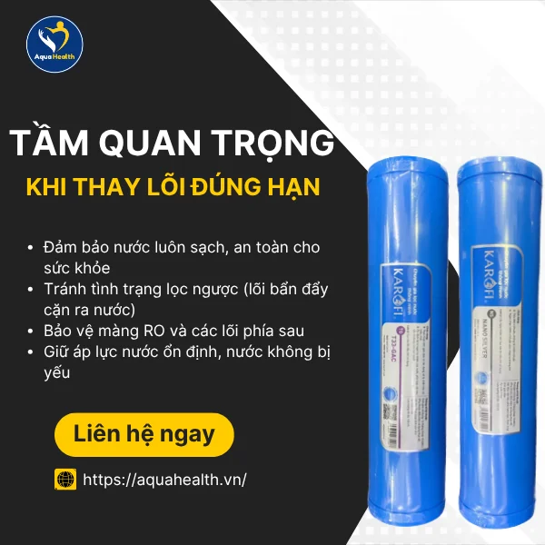 Tầm quan trọng khi thay lõi lọc chức năng Karofi đúng hạn