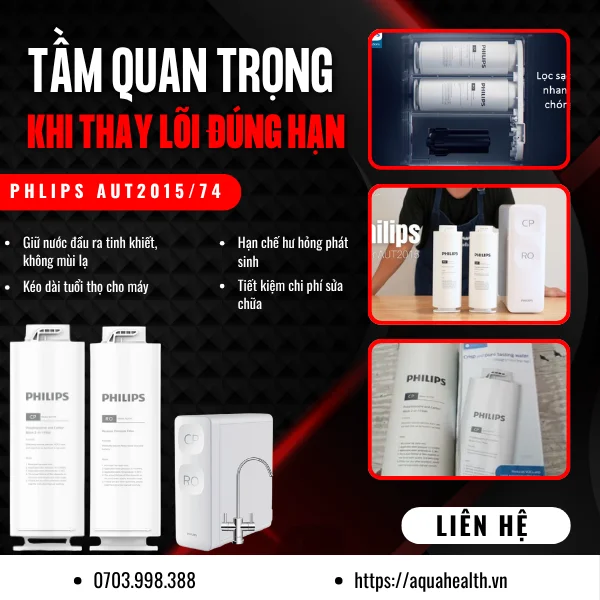 Tầm quan trọng khi thay lõi lọc nước Philips AUT2015/74 đúng hạn