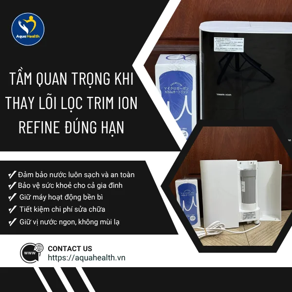 Tầm quan trọng khi thay lõi lọc Trim Ion Refine đúng hạn