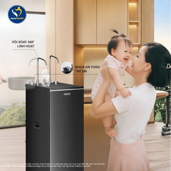 Máy lọc nước nóng lạnh Toshiba TWP-WA3SVN(K) - Thiết kế vòi xoay linh hoạt