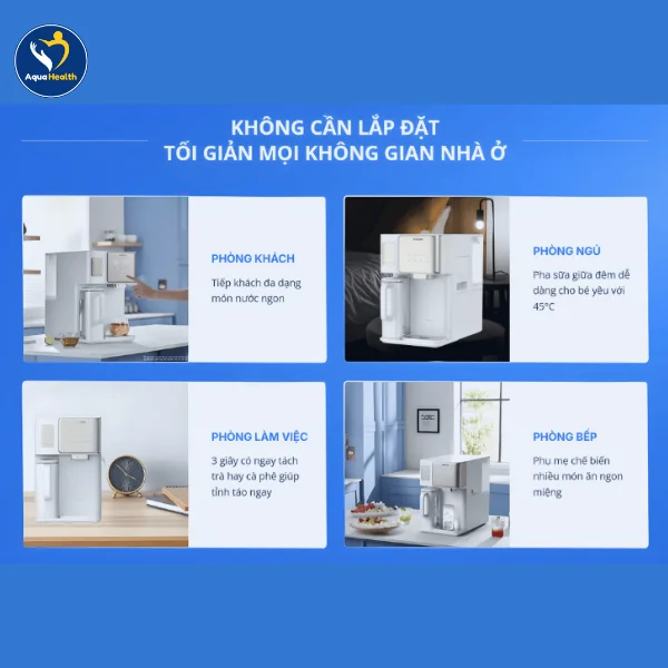 Thiết kế để bàn sang trọng và nhỏ gọn của máy lọc nước làm đá Philips ADD6922CG/97