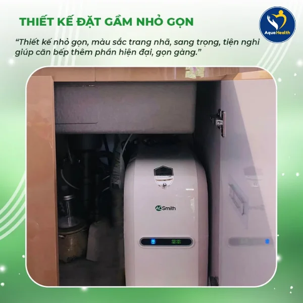 Máy lọc nước A.O Smith - Thiết kế hiện đại, tối ưu diện tích không gian bếp
