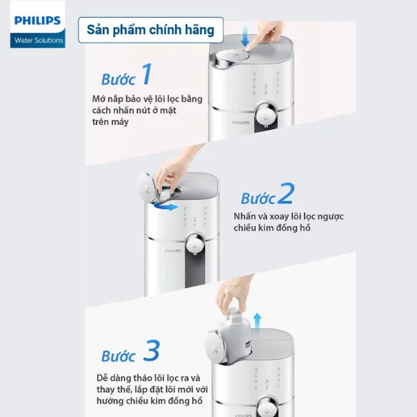 Máy lọc nước để bàn RO Philips ADD6910 - Thiết kế QuickTwist tiện lợi