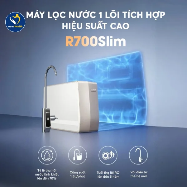 Máy lọc nước A.O Smith R700Slim - Vòi lấy nước điện tử thế hệ mới
