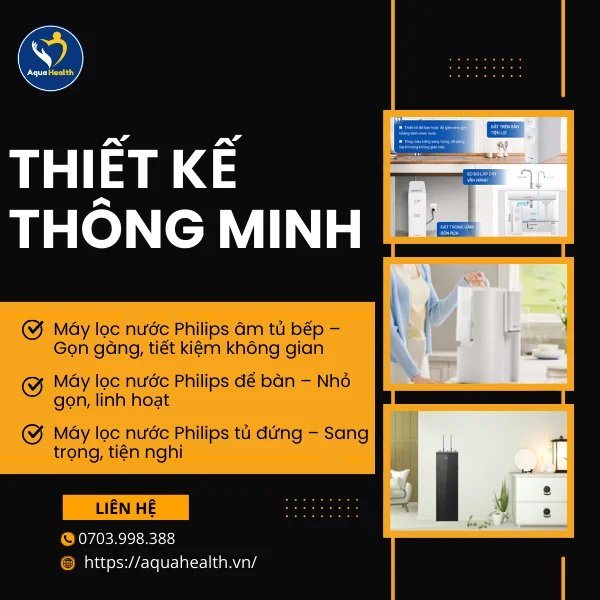 Máy lọc nước Philips-Thiết kế phù hợp với mọi nguồn nước
