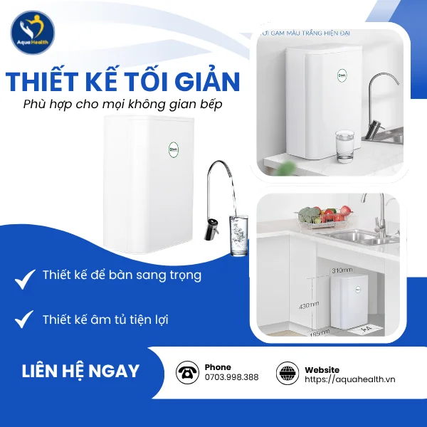 Máy lọc nước A.O Smith S600 - Thiết kế tối giản phù hợp mọi không gian trong bếp