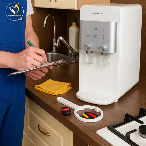 Thay lõi bảo dưỡng máy lọc nước Coway khi tiếp nhận yêu cầu từ khách hàng