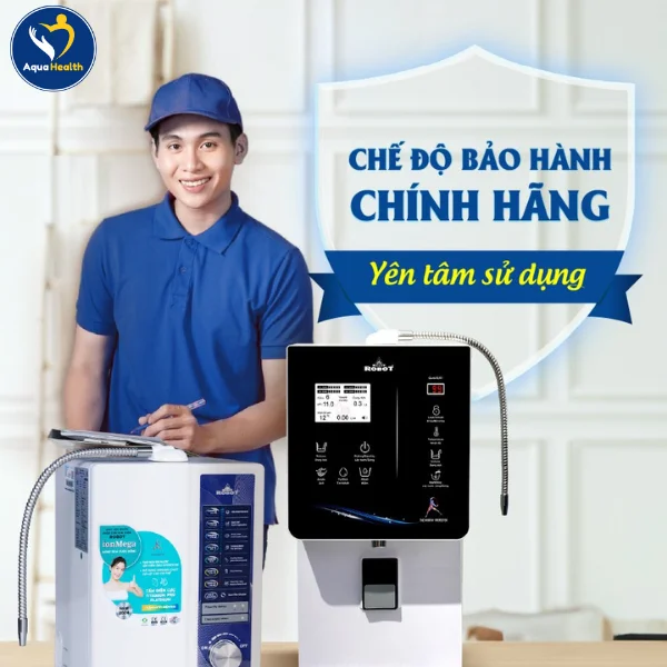 Máy lọc nước ion kiềm được bảo hành chính hãng