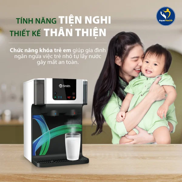 Máy lọc nước A.O Smith ECO-AOC75PUR - Tính năng tiện nghi, an toàn khi sử dụng