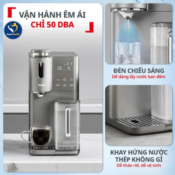 Máy lọc nước nóng lạnh Tefal BR653BY0 - Vận hành êm ái chỉ với 50DB